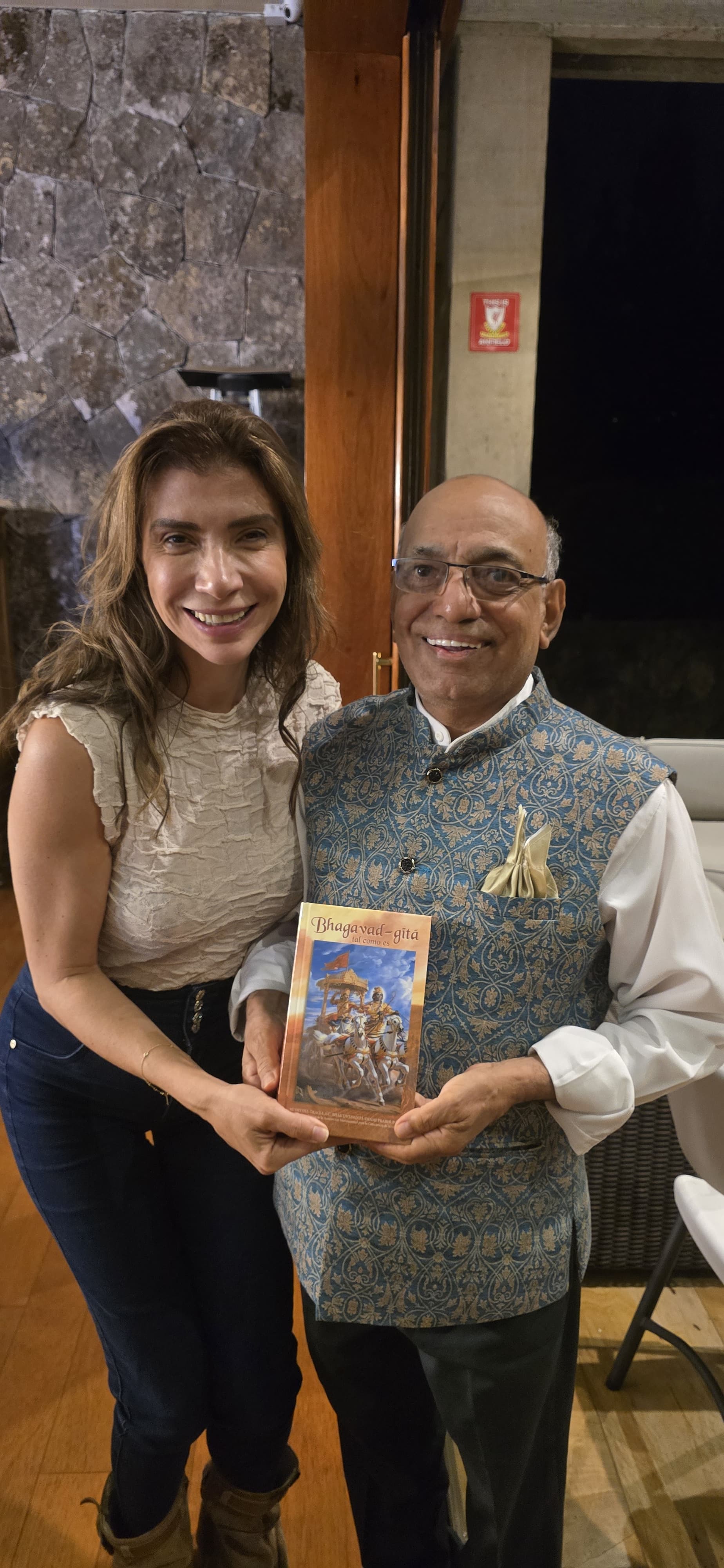Kishan Dadlani, President of IAS Chile, at a community and institutional gathering